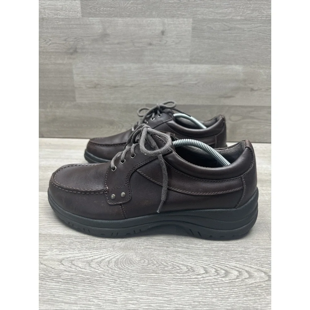 Dansko Wyatt Oxford Shoes Mens US 10.5 EU 44 Mocha Full Grain Leather‎ VERY NICE